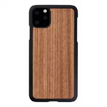 man and wood išmaniojo telefono dėklas iPhone 11 Pro Max — juodasis riešutmedis, medinė nugarėlė, apsauginis rėmelis