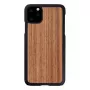 man and wood išmaniojo telefono dėklas iPhone 11 Pro Max — juodasis riešutmedis, medinė nugarėlė, apsauginis rėmelis