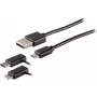 USB laidas S/CONN 14-15025 USB 2.0 1 m Juodas
