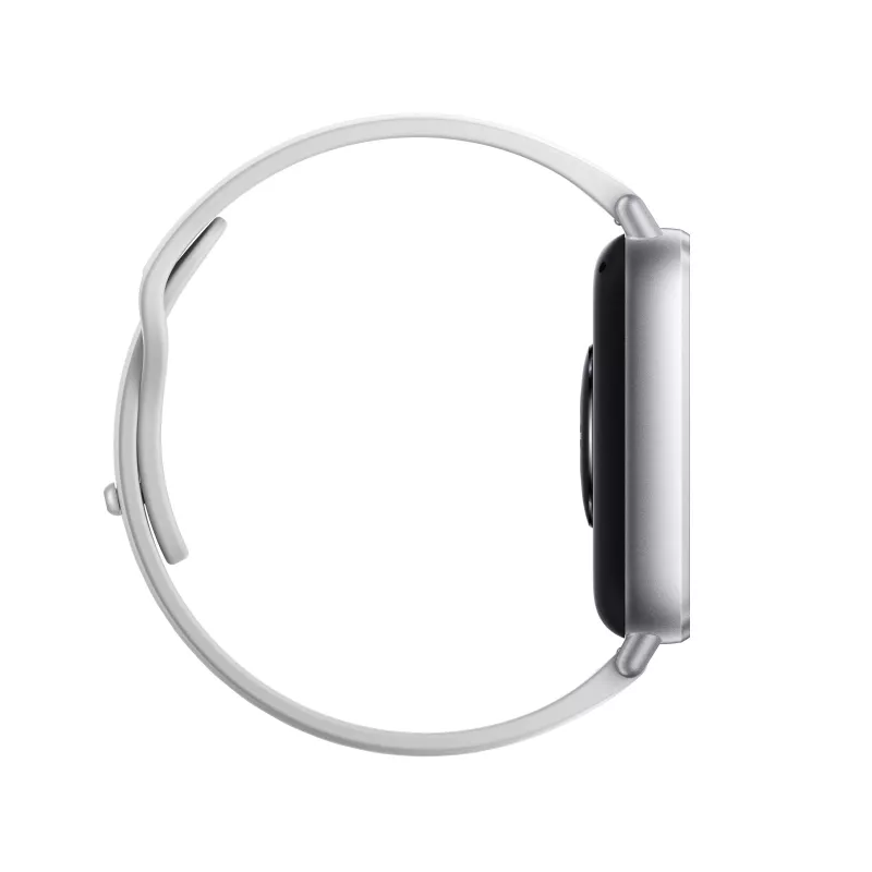 Išmanusis laikrodis Xiaomi Redmi Watch 5 Active — 2 colių (5,08 cm) LCD, 320×385, 470 mAh, sidabrinis, TPU juosta, 42,2 g
