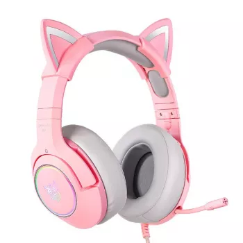 Ausinės Onikuma K9 Pink RGB Gaming Headphones