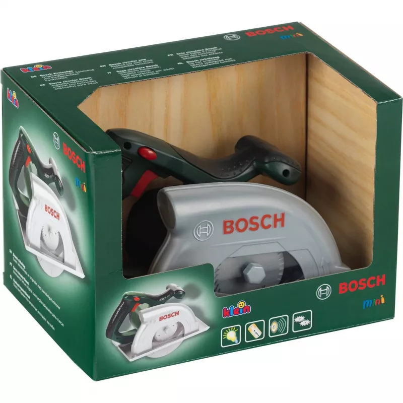 Theo Klein 8421 Bosch diskinis pjūklas I maitinamas baterijomis su sukamuoju judesiu, šviesos ir garso funkcijomis I Matmenys: 23 cm x 16 cm x 14,5 cm I Žaislas