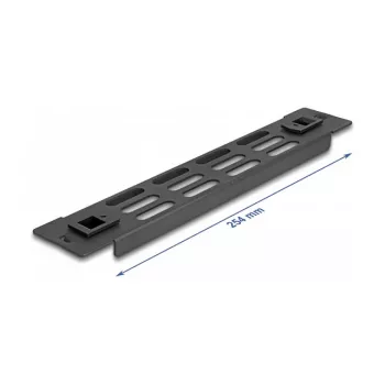 Vėdinama tuščia panelė DeLOCK 10 colių tinklo spintos panelė 1U juoda