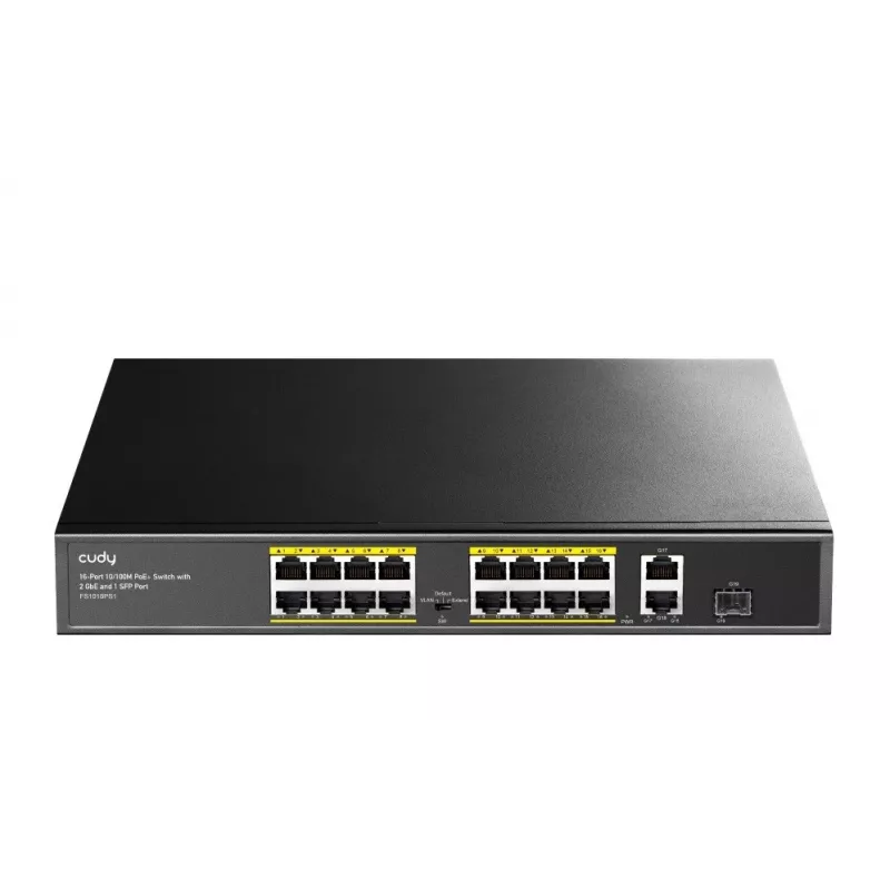 Cudy FS1018PS1 tinklo jungiklis su 18 Fast Ethernet prievadų ir PoE