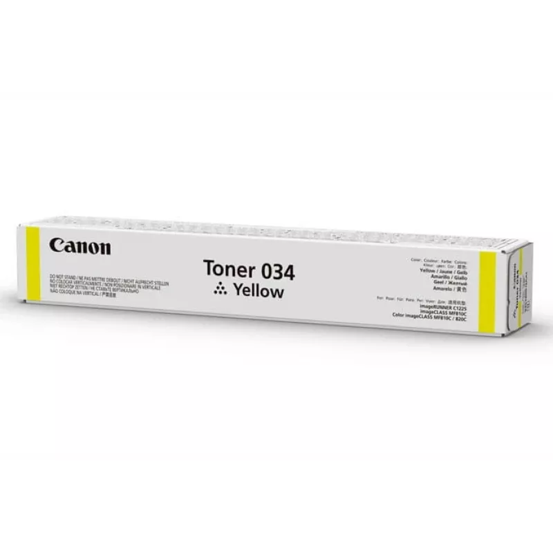 Canon 034 dažų kasetė 1 vnt. Originali Geltona