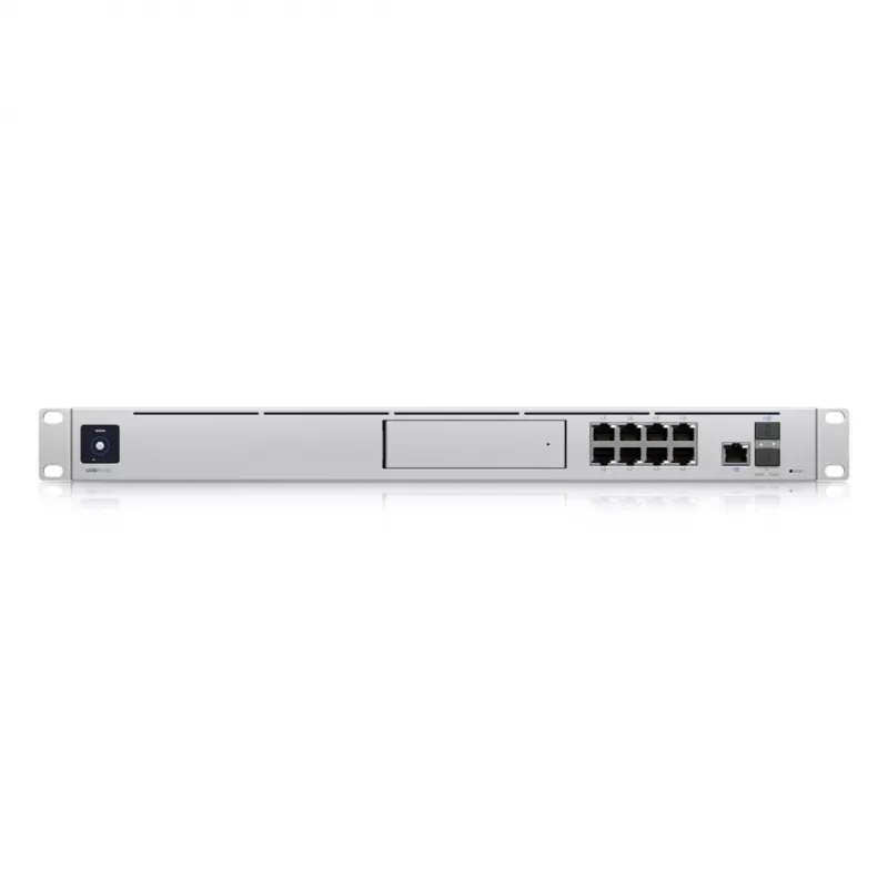 Šliuzas UBIQUITI Dream Machine Special Edition — stovas 1U, 8x RJ-45 LAN, PoE, 1,7 GHz procesorius, 4 GB DDR4, 16 GB „flash“, 3,3 cm jutiklinis ekranas