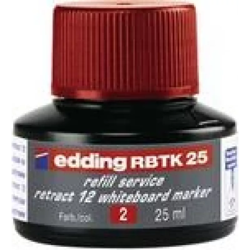 Rašalo papildymas žymekliui Edding RBTK 25 — Raudonas rašalas, 25 ml