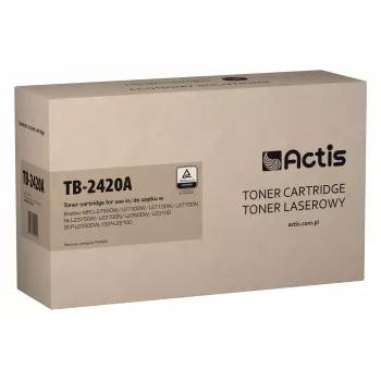 Dažų kasetė ACTIS TB-2420A, suderinama su Brother, juoda, 3000 puslapių, vienos pakuotės