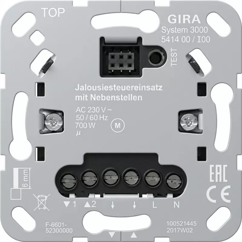 GIRA 541400 S3000 Jal.steuereins. + Nebenst.eing. Insert (541400)