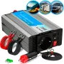 Įtampos keitiklis Extralink OPIP-300W 12V 300W gryna sinusoidė, aliuminio korpusas, aktyvus aušinimas