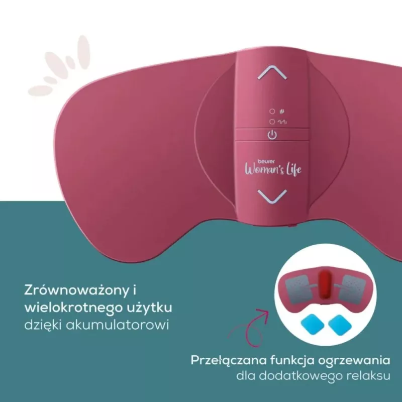 Menstruacinis masažuoklis Beurer EM 50 Berry — elektrinis mėnesinių skausmo malšinimo prietaisas