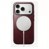 Mobiliojo telefono dėklas Nomad Modern Leather Case, skirtas „iPhone 17 Pro“, oda + TPU + PC, tinka 16 cm (6,3 col.) ekranui, Bordo
