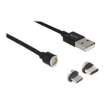 USB laidas DeLOCK 85723 USB 2.0 1,1 m USB A USB C/Micro-USB B Juodas