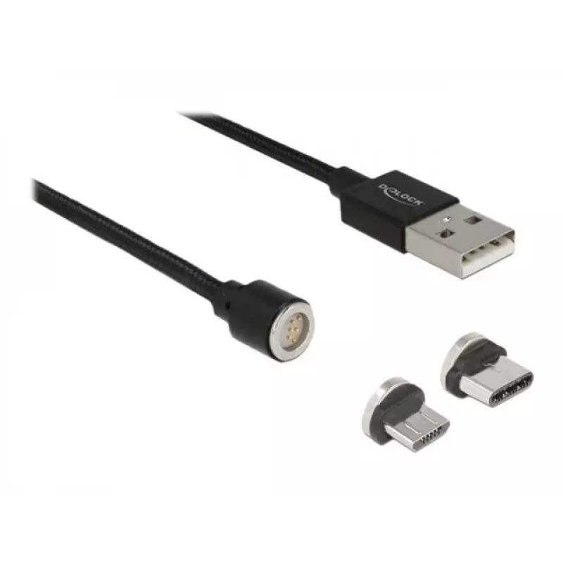 USB laidas DeLOCK 85723 USB 2.0 1,1 m USB A USB C/Micro-USB B Juodas