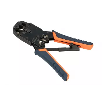 Extralink RJ45 užspaudimo įrankis 4P+6P+8P su reketu moduliniams kištukams, 1 vnt.