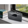 Nešiojamas radijas Muse M-058 R — AM/FM, sukamoji garsumo reguliavimo rankenėlė, baterijos arba kintamoji srovė (230 V, 50 Hz), juoda / pilka
