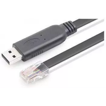 Konsolės laidas - USB A - RJ45 - juodas