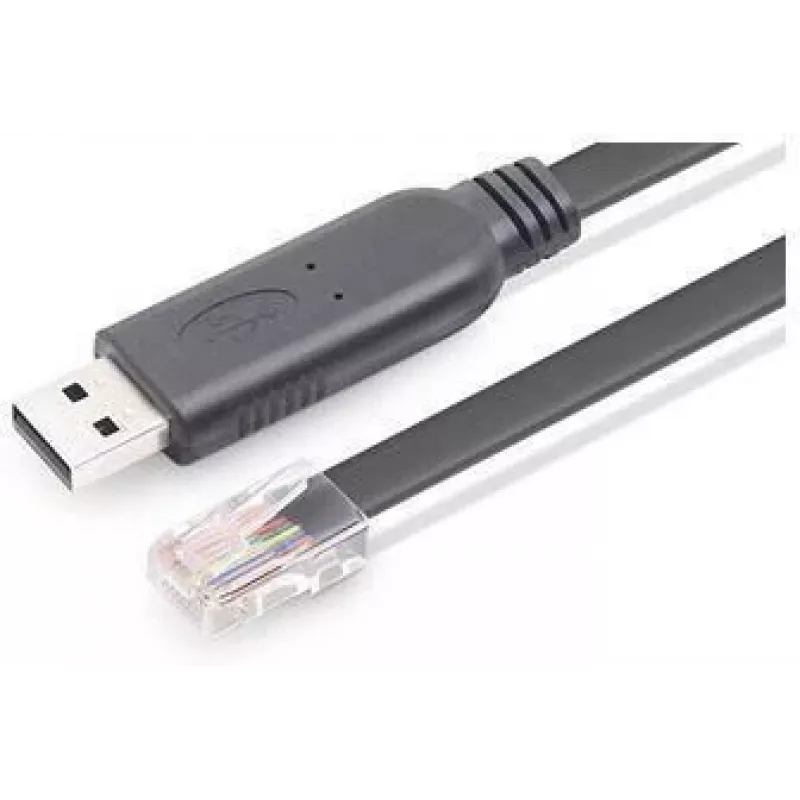 Konsolės laidas - USB A - RJ45 - juodas