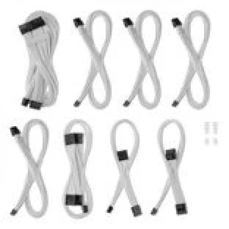 “CableMod C-Series Pro ModMesh” laidų rinkinys, skirtas „Corsair RMi“, „RMx“ ir „RM“ maitinimo blokams — baltas