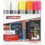 Chalk Marker Edding 4090 Chisel Oranžinė Rožinė Balta Geltona 5 vnt.