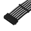 ATX ilginimo laidas SidabrinėSTONE SST-PP07E-MBBW 30 cm juodas/baltas