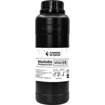 Flashforge 3D spausdinimo derva UV/LCD, plaunama balta, 0,5 L, 405 nm