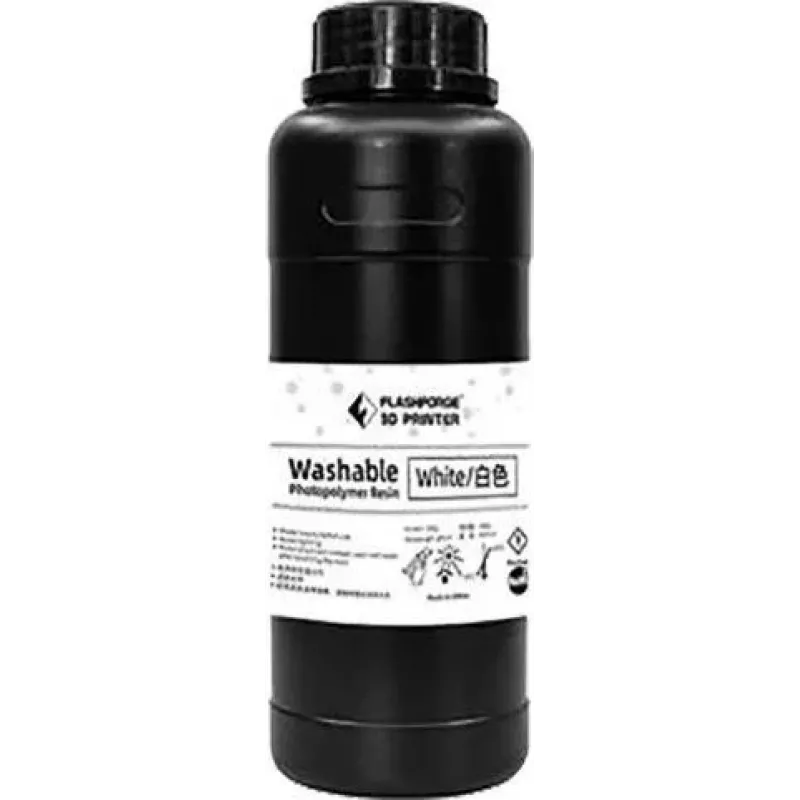 Flashforge 3D spausdinimo derva UV/LCD, plaunama balta, 0,5 L, 405 nm