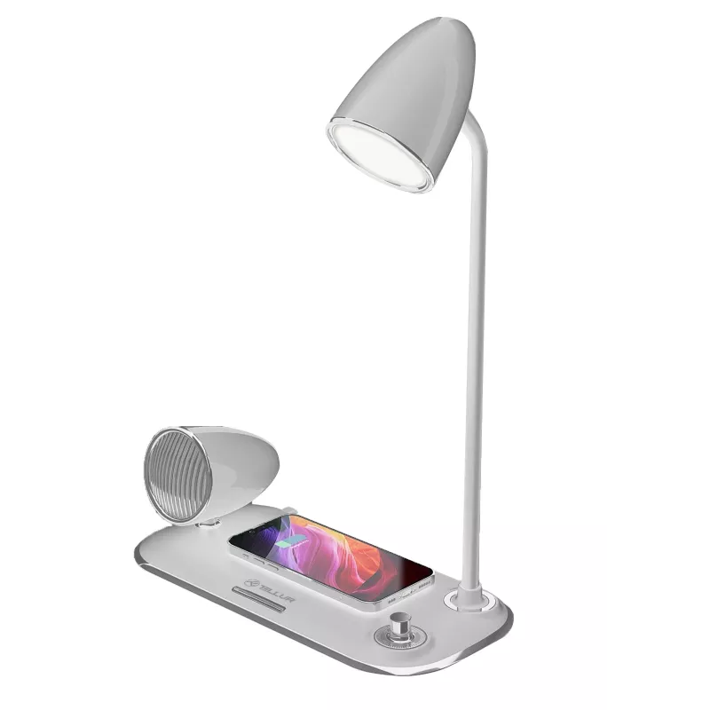 Belaidis stalinis įkroviklis „Tellur TLL151371“ su „Bluetooth“ garsiakalbiu ir staline lempa