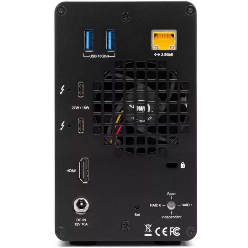 OWC Gemini dviejų diskų TB3 aparatinės įrangos RAID saugyklos ir prijungimo korpusas - Thunderbolt 3 - Thunderbolt