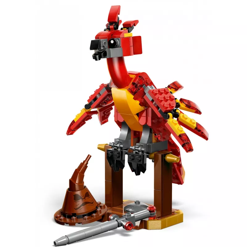 Sukonstruojamas LEGO Fawkes'as – Dumbledore Fenikso modelis 76448, 299 detalės, 160 mm aukštis, amžius 8+