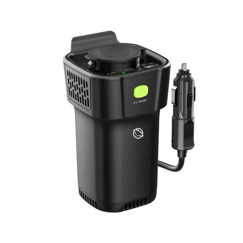 Nuolatinės srovės į kintamos srovės keitiklis MANTA MPI201C 150W — 150 W nuolatinė galia, nuolatinės srovės įėjimas į kintamos srovės išėjimą