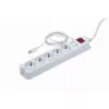 Apsauga nuo viršįtampių Gembird PCW-MS-2G White 5 AC Outlets 250V 1.8m
