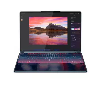 Lenovo Yoga Book 9 14IAH10 Intel Core Ultra 7 255H 35,6 cm (14 inch) jutiklinis ekranas 2.8K 32 GB LPDDR5x-SDRAM 1 TB SSD Wi-Fi 7 (802.11be) Windows 11 Pro žalsvai mėlyna