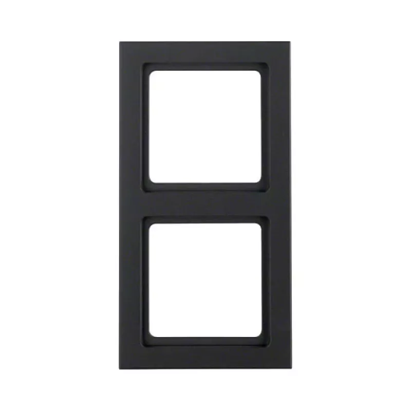 Kištukinio lizdo skydelis, berker 10126096 — antracitinis duroplastas, plotis 151,5 mm, pakuotėje 10 vnt.