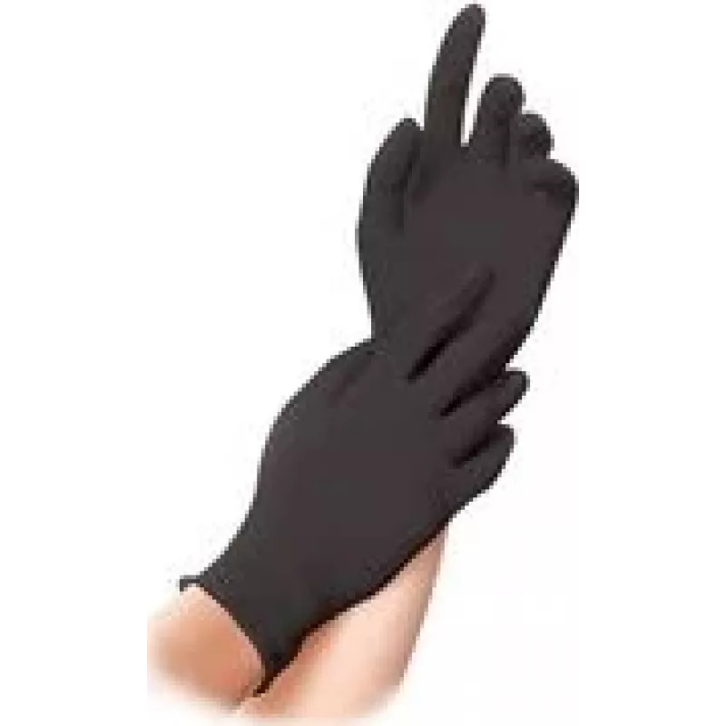 nitrilo pirštinės be pudros XL juodos (27008)