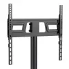 TV vežimėlis MACLEAN MC-949 32–55 colių televizoriams, VESA 75×75–400×400 mm, maks. apkrova 25 kg, aukštis 147–155 cm, daiktų lentyna, juodas