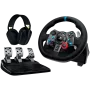 LOGITECH G29 EU + G435 Juoda Gaming Controller Aliuminis Juodas USB Vairas + pedalai + ausinės PC