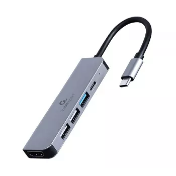 Gembird A-CM-COMBO5-03 USB Type-C 5-in-1 kelių prievadų adapteris (USB šakotuvas + HDMI + PD)