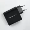 Qoltec 52381 Super Quick PD įkroviklis | 1xUSB-C | 1xUSB | 90W | 5-20V | 2.4-4.35A | Juodas