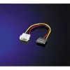 Maitinimo adapterio kabelis ROLINE 4 kontaktų HDD į SATA 0,15 m