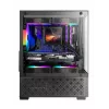 “Mini Tower” PC korpusas TACENS Mars Gaming MC-SE2 — Mini-ITX / Micro-ATX, juodas, šoninis langas, apatinis PSU, palaiko 2x2.5 colio + 1x3.5 colio