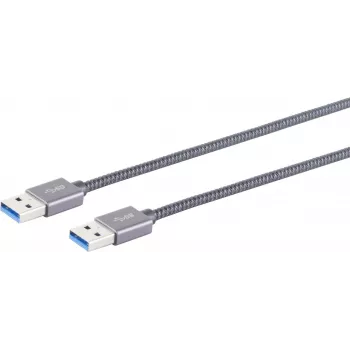 USB laidas S/CONN 13-37150 USB 3.2 Gen 2 1,5 m Pilkas