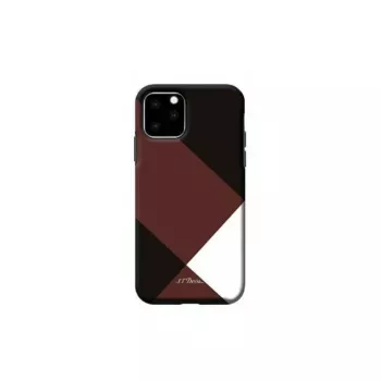 Apsauginis telefono dėklas Devia skirtas „iPhone 11 Pro Max“ — raudonas paprasto stiliaus tinklelis