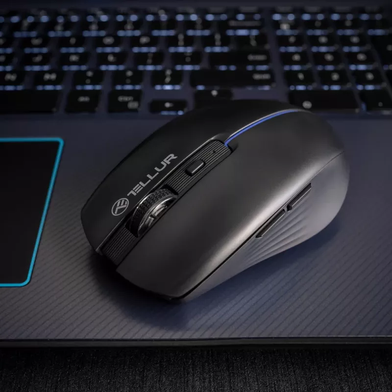 Tellur Silent Click Wireless pelė Juoda