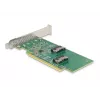DeLOCK PCI Express 4.0 x16 kortelė į 4 x SFF-8639 NVMe - bifurkacija - Low Profile formos faktorius