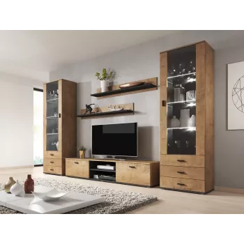 Cama set of two shelves 125cm SOHO lefkas oak/Juoda