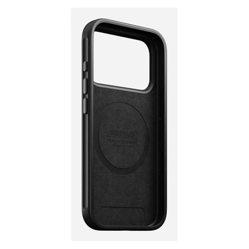 Mobiliojo telefono dėklas Nomad Modern Leather Case, skirtas „iPhone 17 Pro“, oda + TPU + PC, tinka 16 cm (6,3 col.) ekranui, Bordo