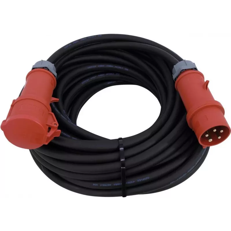 Maitinimo ilgintuvo kabelis PSSO 32A CEE 5x6 mm² 25 m raudonas