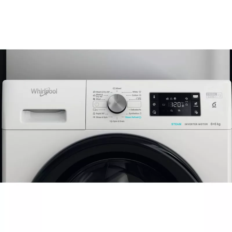 Whirlpool FFWDB864349BVEE Skalbinių džiovyklė 8 kg / 6 kg 1400 RPM