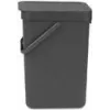 brabantia šiukšlių dėžė Juoda & Go 12 l pilka (109805)